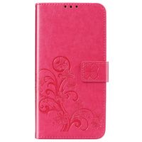 Klavertje Bloemen Bookcase Xiaomi Mi 10 Lite - Fuchsia