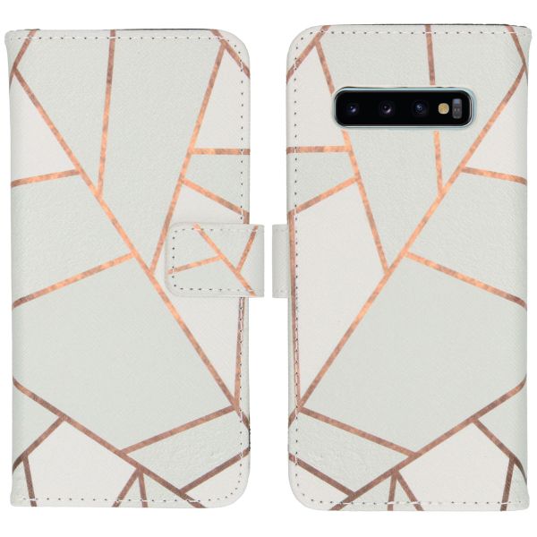 iMoshion Design Softcase Bookcase Samsung Galaxy S10 - White Graphic