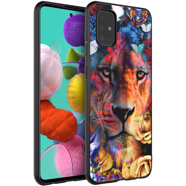 iMoshion Design hoesje Samsung Galaxy A51 - Jungle - Leeuw