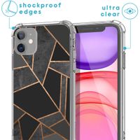 iMoshion Design hoesje met koord iPhone 11 - Grafisch Koper - Zwart / Goud