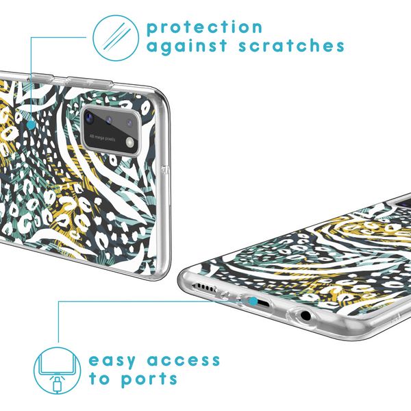 iMoshion Design hoesje Galaxy A41 - Jungle - Wit / Zwart / Groen