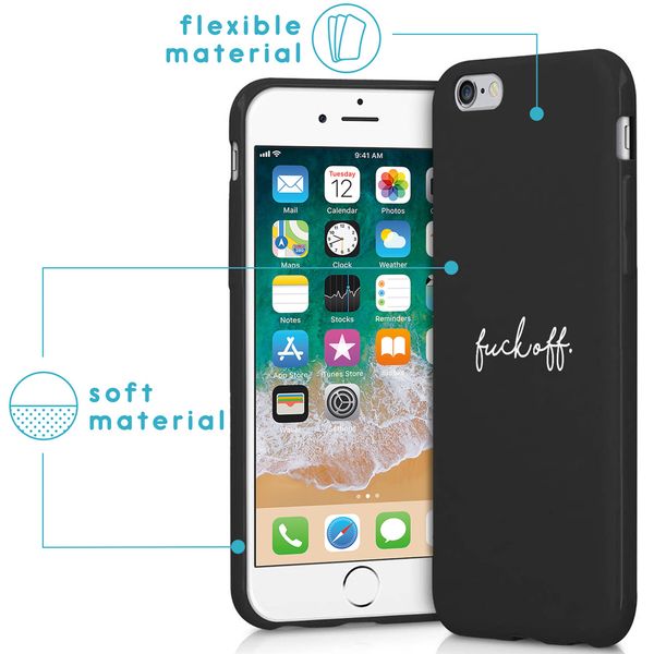 iMoshion Design hoesje iPhone 6 / 6s - Fuck Off - Zwart