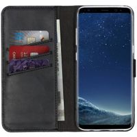 Selencia Echt Lederen Bookcase Samsung Galaxy S8 - Zwart