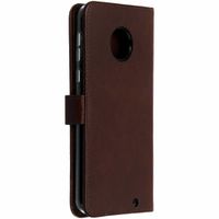 Selencia Echt Lederen Bookcase Motorola Moto G6 Plus