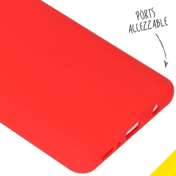 Accezz Liquid Silicone Backcover Samsung Galaxy A21s - Rood