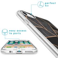 iMoshion Design hoesje iPhone SE (2022 / 2020) / 8 / 7 / 6s - Grafisch Koper / Zwart