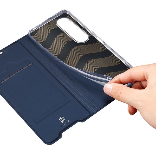 Dux Ducis Slim Softcase Bookcase Sony Xperia 1 II - Donkerblauw