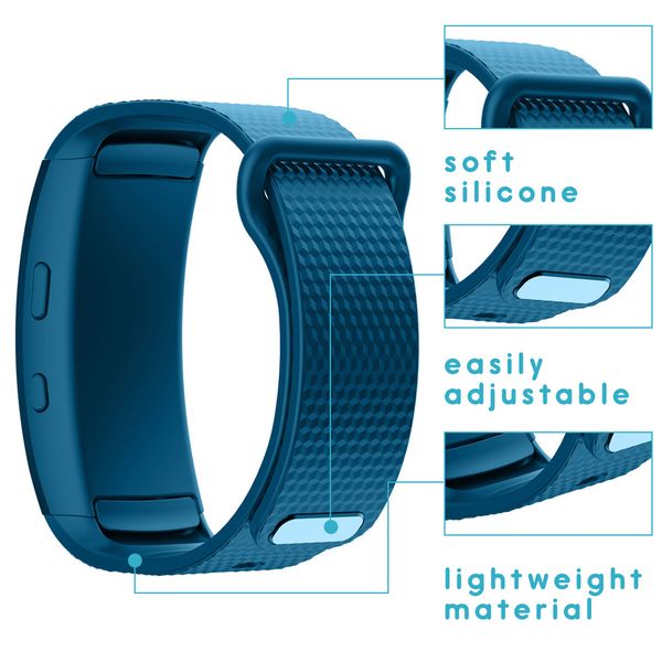 iMoshion Siliconen bandje Samsung Gear Fit 2 / 2 Pro - Blauw