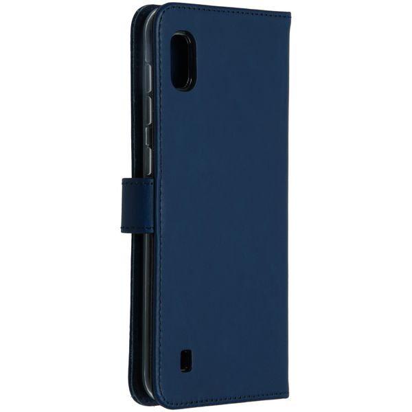 Selencia Echt Lederen Bookcase Samsung Galaxy A10 - Blauw