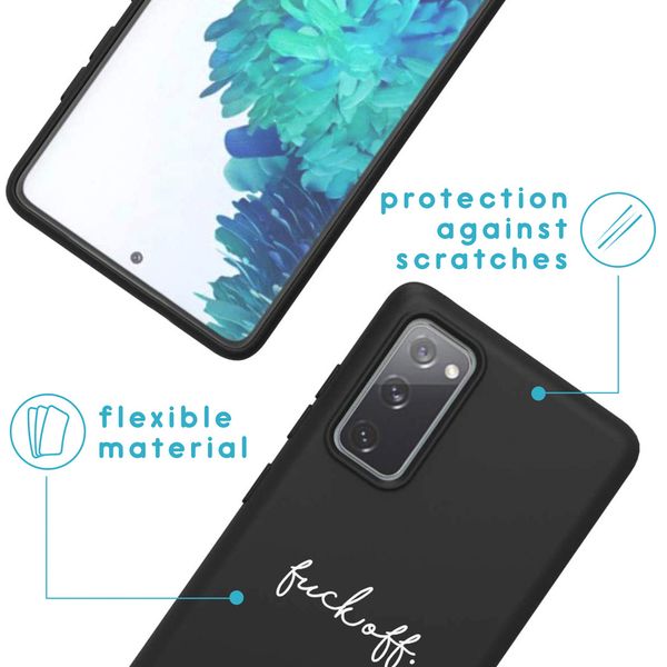 iMoshion Design hoesje Galaxy S20 FE - Fuck Off - Zwart