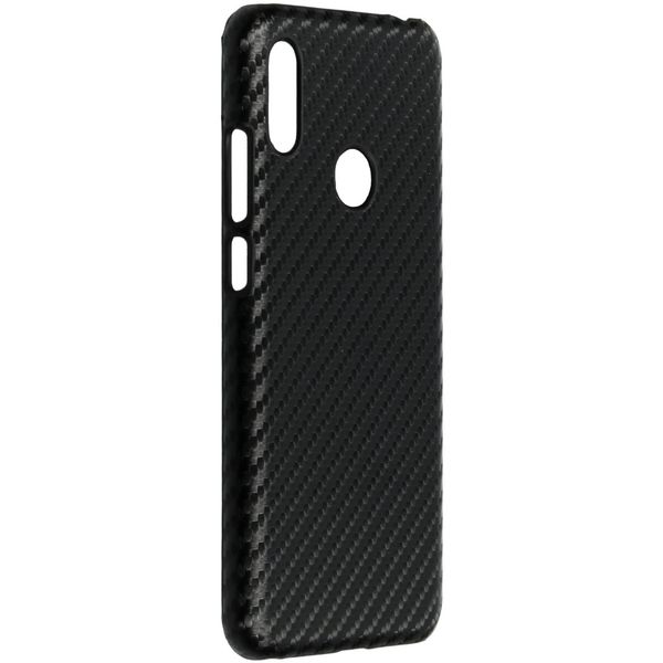 Carbon Hardcase Backcover Huawei Y6 (2019) - Zwart