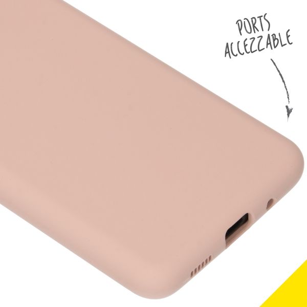 Accezz Liquid Silicone Backcover Samsung Galaxy S20 - Roze