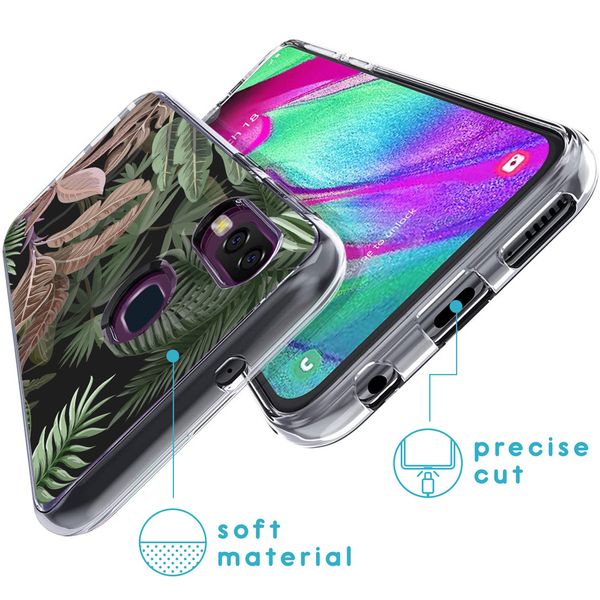 iMoshion Design hoesje Samsung Galaxy A40 - Jungle - Groen / Roze