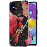 iMoshion Design hoesje Samsung Galaxy A51 - Marmer - Gebroken Rood