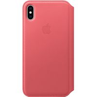 Apple Leather Folio Bookcase iPhone Xs Max - Peony Pink