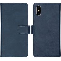 iMoshion Luxe Bookcase iPhone Xs / X - Donkerblauw