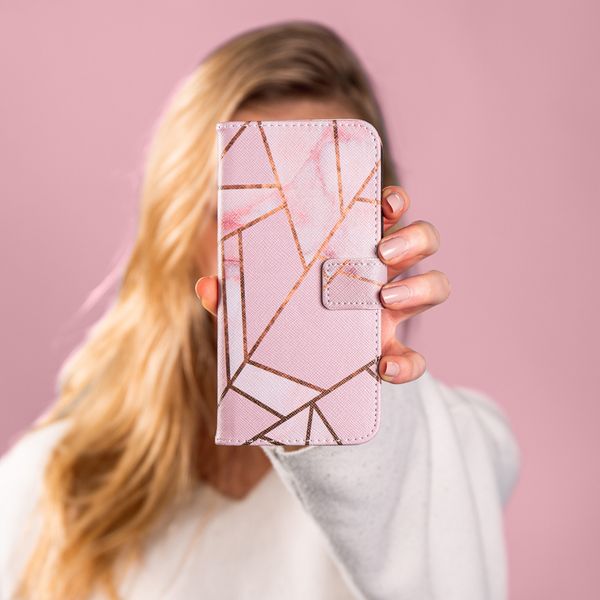 iMoshion Design Softcase Bookcase iPhone 12 Mini - Pink Graphic