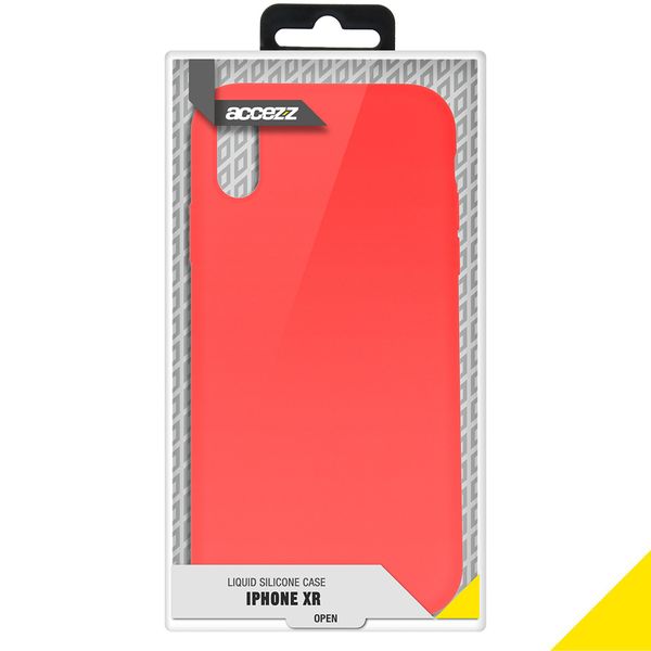 Accezz Liquid Silicone Backcover iPhone Xr - Rood