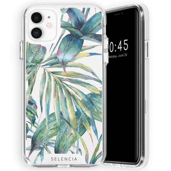 Selencia Zarya Fashion Extra Beschermende Backcover iPhone 11 - Green Jungle Leaves