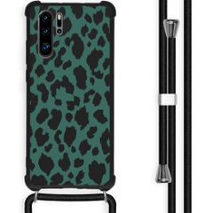 iMoshion Design hoesje met koord Huawei P30 Pro - Luipaard - Groen / Zwart