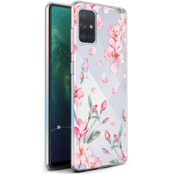 iMoshion Design hoesje Samsung Galaxy A71 - Bloem - Roze