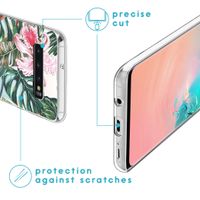 iMoshion Design hoesje Samsung Galaxy S10 - Jungle - Groen / Roze