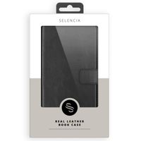 Selencia Echt Lederen Bookcase Samsung Galaxy S21 Plus - Zwart