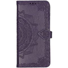 Mandala Bookcase Motorola Moto G8 Plus - Paars