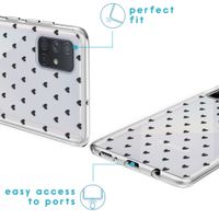 iMoshion Design hoesje Samsung Galaxy A71 - Hartjes - Zwart