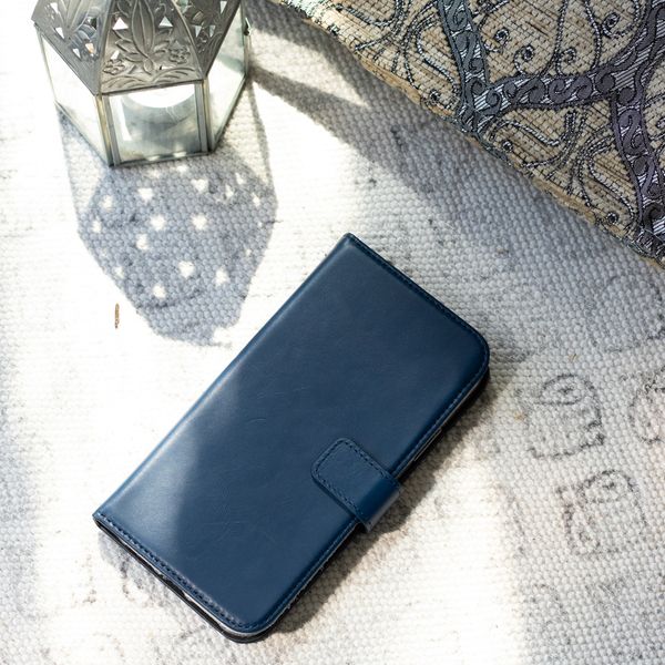 Selencia Echt Lederen Bookcase Samsung Galaxy S10 - Blauw