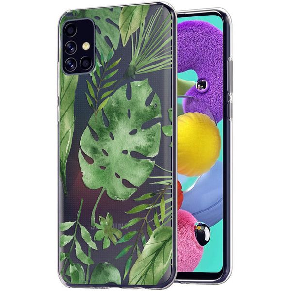 iMoshion Design hoesje Samsung Galaxy A51 - Bladeren - Groen