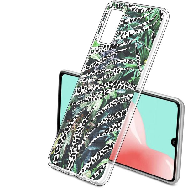 iMoshion Design hoesje Galaxy A41 - Jungle - Wit / Zwart / Groen