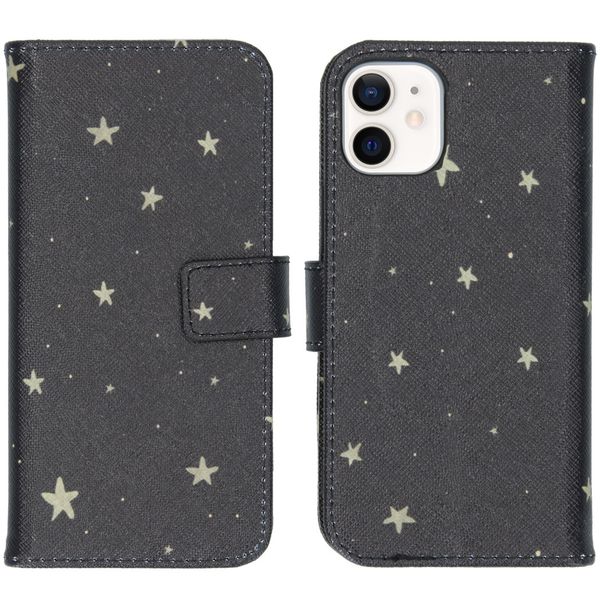 iMoshion Design Softcase Bookcase iPhone 12 Mini - Stars Gold