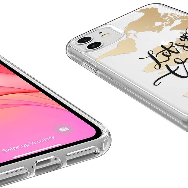 iMoshion Design hoesje iPhone 11 - Let's Go Travel / Zwart