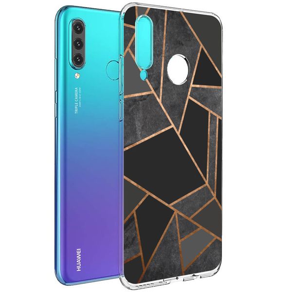 iMoshion Design hoesje Huawei P30 Lite - Grafisch Koper / Zwart