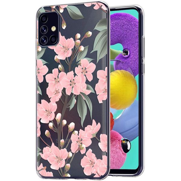 iMoshion Design hoesje Samsung Galaxy A51 - Bloem - Roze / Groen