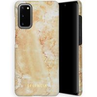 Selencia Maya Fashion Backcover Samsung Galaxy S20 - Marble Sand