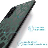 iMoshion Design hoesje Samsung Galaxy A41 - Luipaard - Groen / Zwart