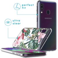 iMoshion Design hoesje Samsung Galaxy A40 - Jungle - Groen / Roze