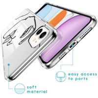 iMoshion Design hoesje iPhone 11 - Abstract Gezicht - Zwart