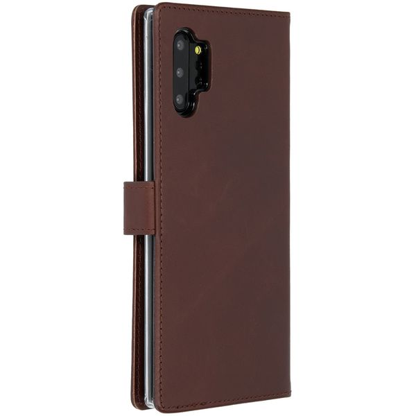 Selencia Echt Lederen Bookcase Samsung Galaxy Note 10 Plus - Bruin