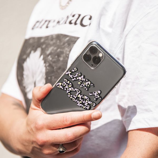 iMoshion Design hoesje Galaxy A71 - Like A Boss - Paars / Zwart