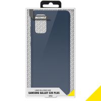 Accezz Liquid Silicone Backcover Samsung Galaxy S20 Plus - Blauw