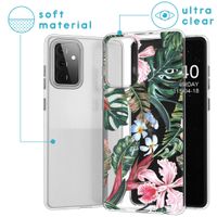 iMoshion Design hoesje Samsung Galaxy A72 - Jungle - Groen / Roze