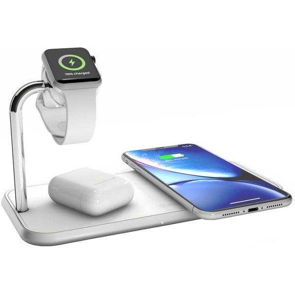 Zens 2-in-1 Wireless Charger Dual + Apple Watch - 10W - Wit