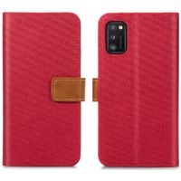 iMoshion Luxe Canvas Bookcase Samsung Galaxy A41 - Rood