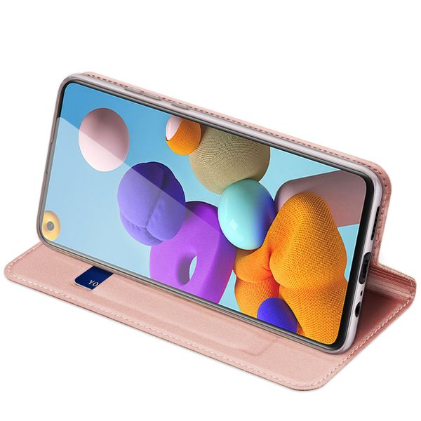 Dux Ducis Slim Softcase Bookcase Samsung Galaxy A21s - Rosé Goud