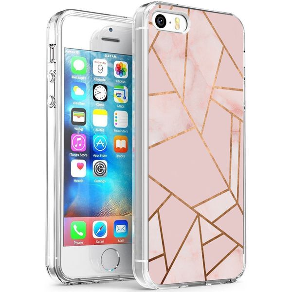 iMoshion Design hoesje iPhone 5 / 5s / SE - Grafisch Koper / Roze