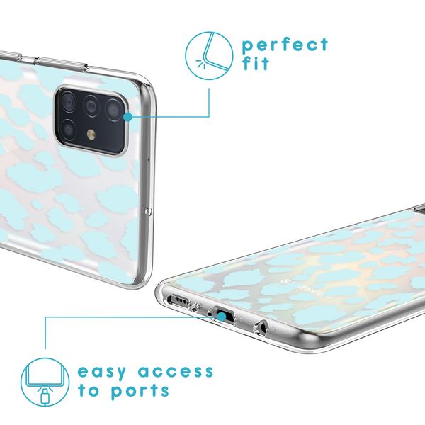 iMoshion Design hoesje Samsung Galaxy A51 - Luipaard - Blauw