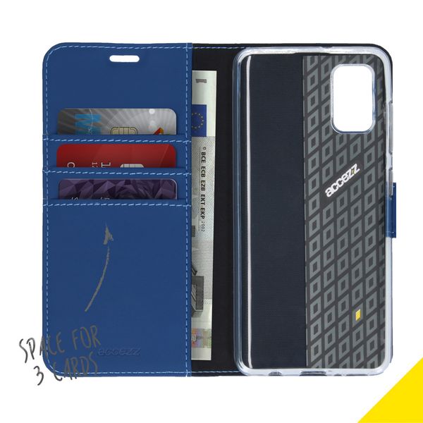 Accezz Wallet Softcase Bookcase Samsung Galaxy A41 - Blauw